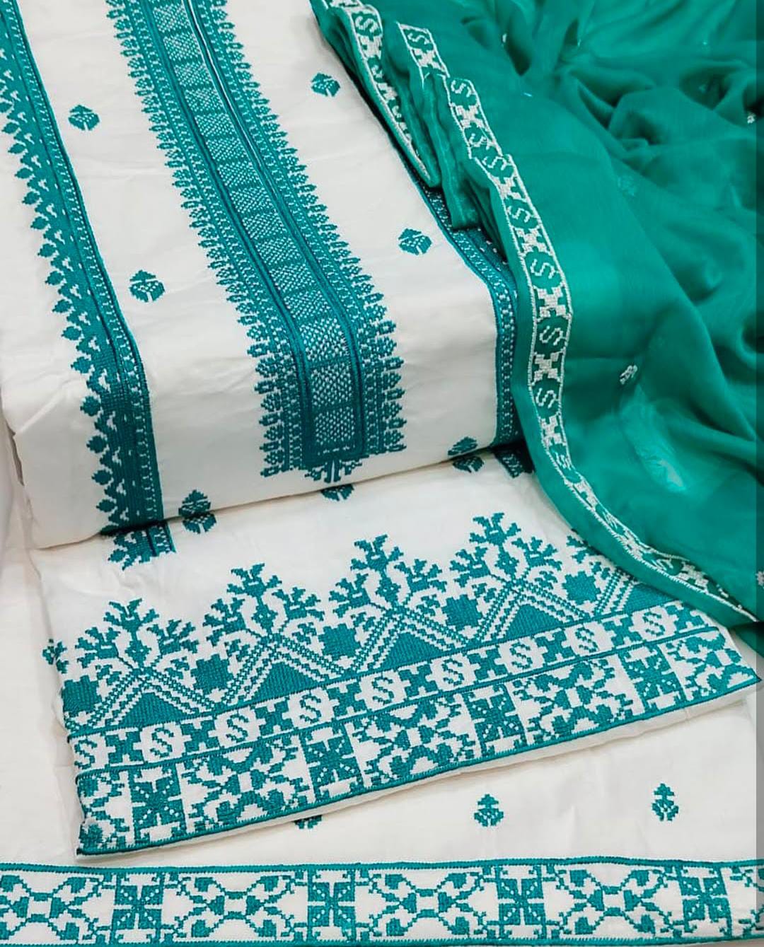 3pc summer cotton hit cross Stitch embroidery collection