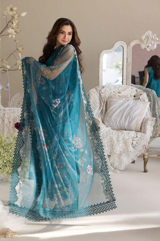 ZAINAB CHOTANI chikankari cotton embroidered unstitced 3pc✓